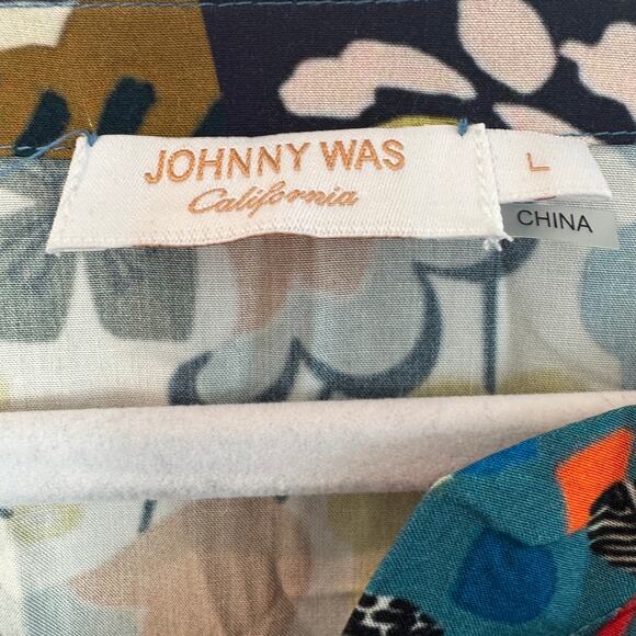 Johnny Was Layla Puff Sleeve Maxi Cover Up Dress Multi - Picture 9 of 10